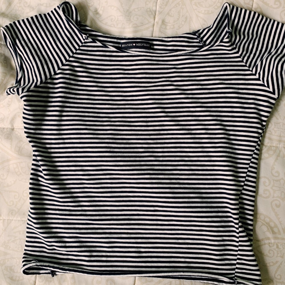 Brandy Melville Short-Sleeve Crop Top